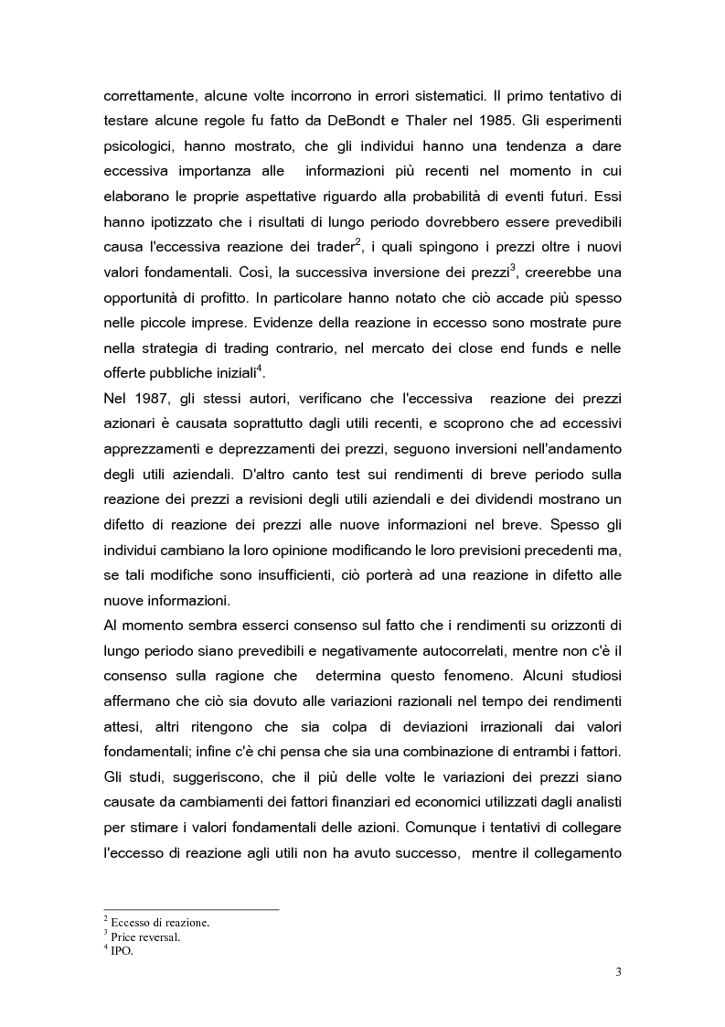 Anteprima della tesi: Modelli di stima dell'eccesso di reazione nel mercato azionario italiano, Pagina 3