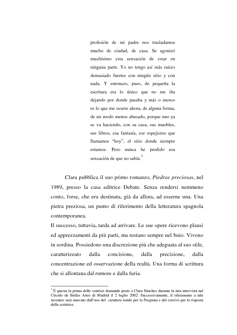 Estratto dalla tesi: Últimas noticias de Clara Sánchez