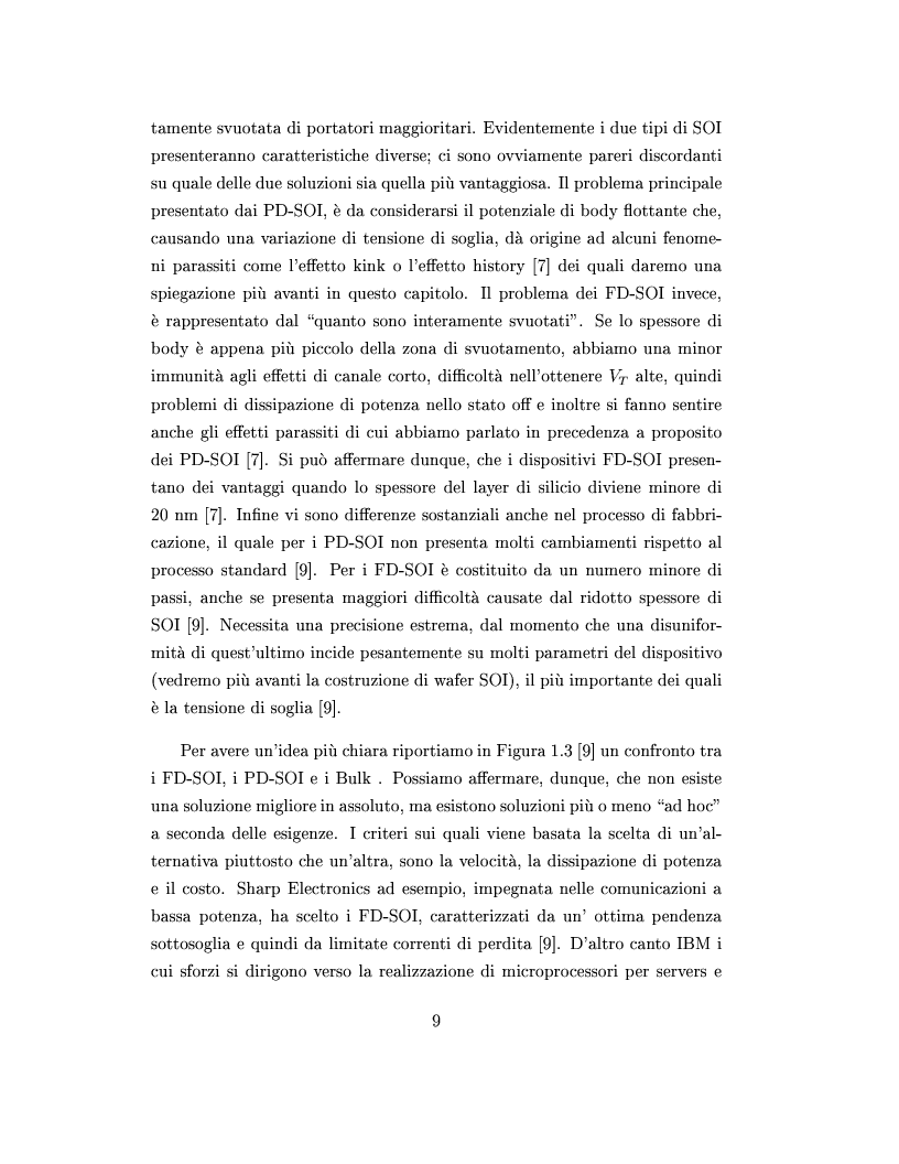 Anteprima della tesi: Simulazione di Mosfet Silicon on Insulator a canale ultrasottile, Pagina 7