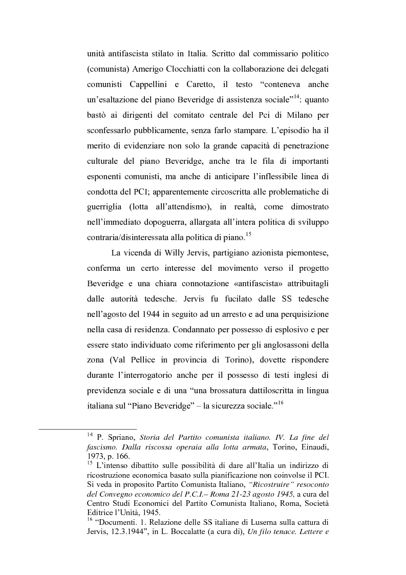 Anteprima della tesi: Il piano Beveridge e l'Italia: la reazione alla proposta di riforma del sistema di sicurezza sociale britannico negli anni di guerra 1942-1945, Pagina 6