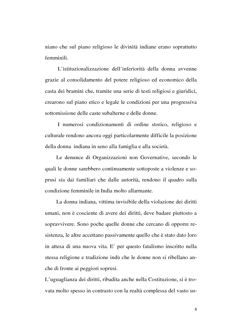 Anteprima della tesi: Diritti umani e condizione femminile in India, Pagina 3