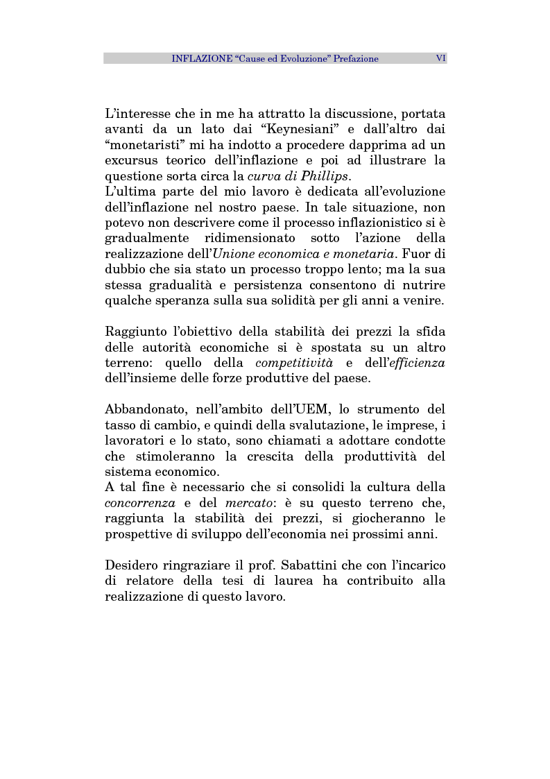 Anteprima della tesi: Inflazione - Cause ed evoluzione, Pagina 2
