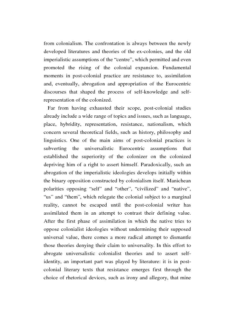 Anteprima della tesi: Conrad and Imperialism in a Postcolonial Perspective, Pagina 5