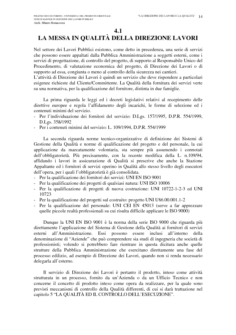 Anteprima della tesi: La direzione dei lavori e la qualità, Pagina 2