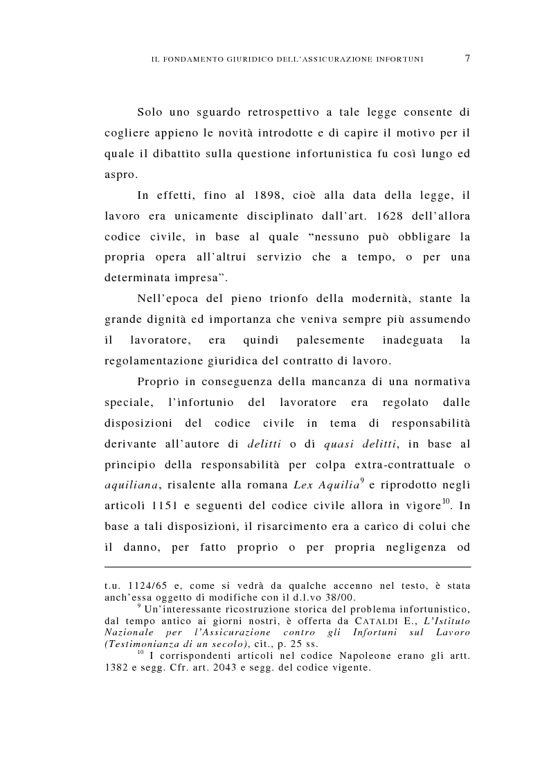 Anteprima della tesi: L'infortunio in itinere nell'ordinamento italiano, Pagina 7