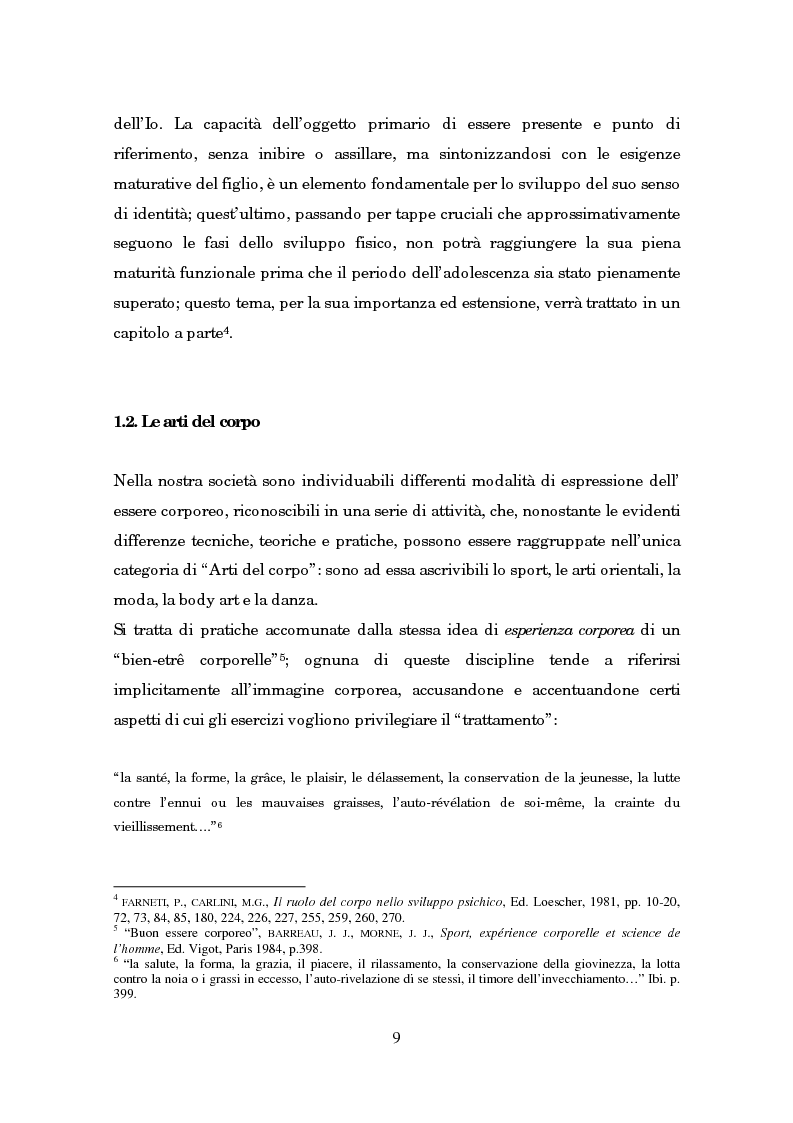 Anteprima della tesi: Pratica coreutica e sintomatologia anoressica in adolescenza, Pagina 9