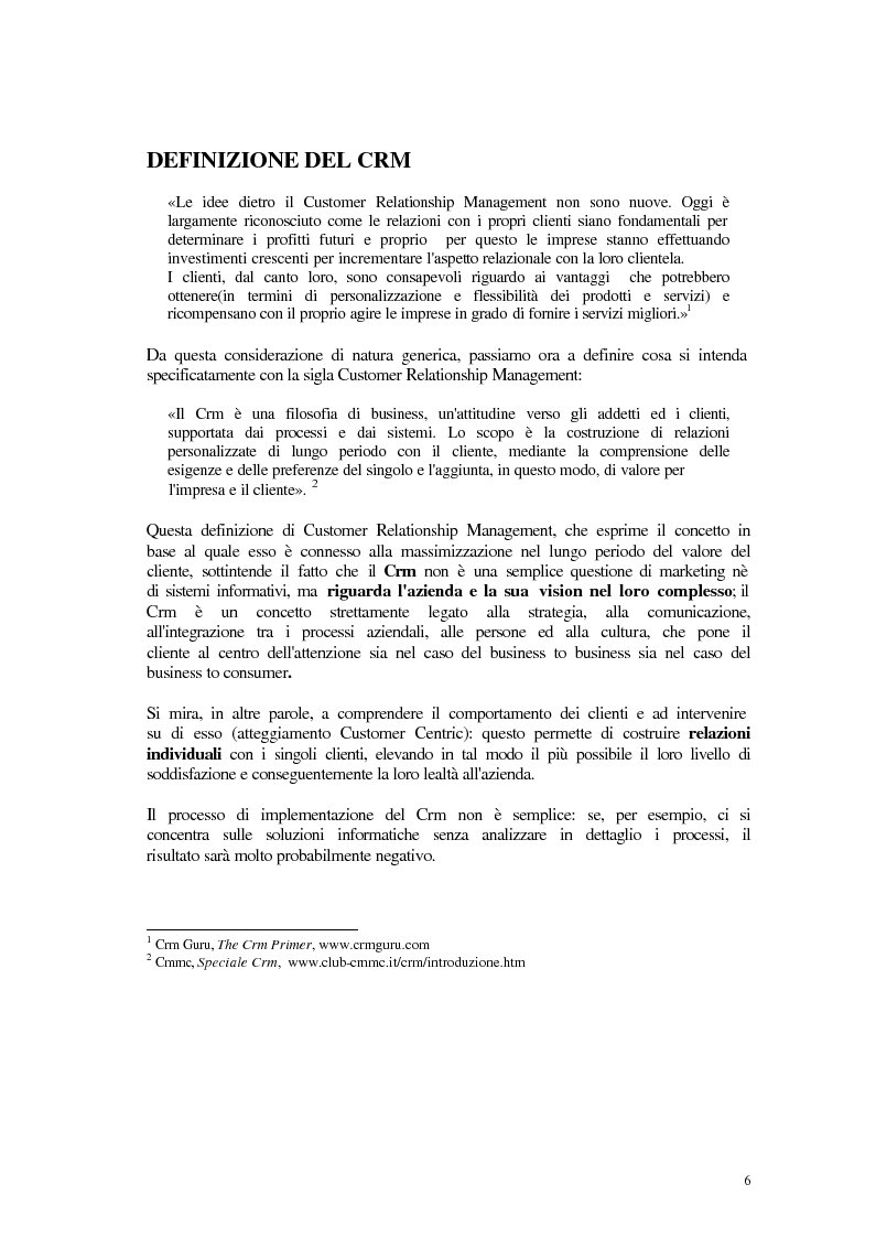 Anteprima della tesi: Dal mass marketing al Crm, Pagina 2