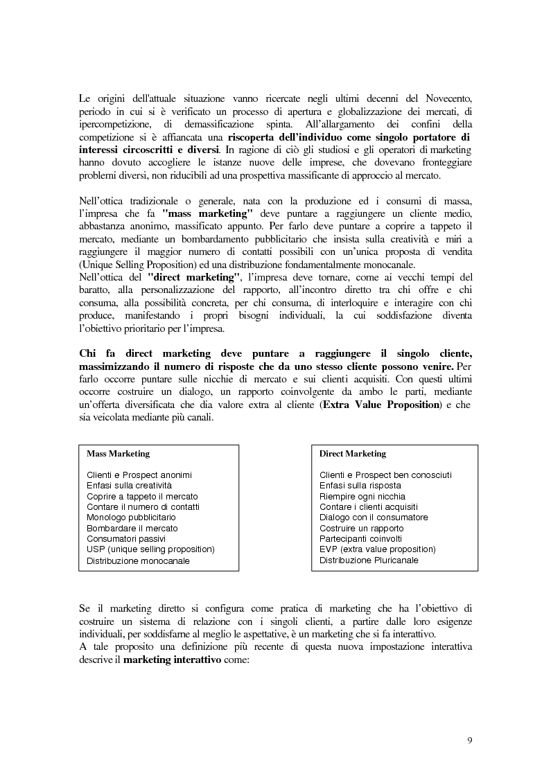 Anteprima della tesi: Dal mass marketing al Crm, Pagina 5
