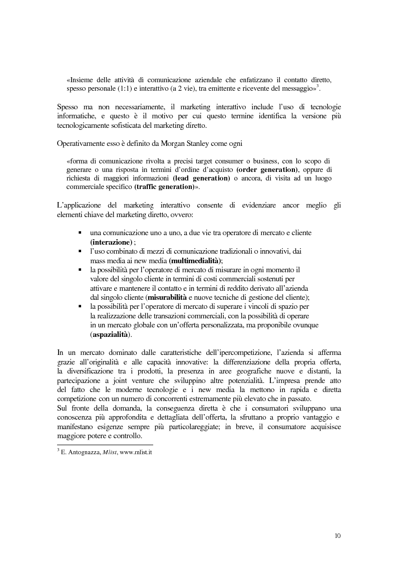 Anteprima della tesi: Dal mass marketing al Crm, Pagina 6