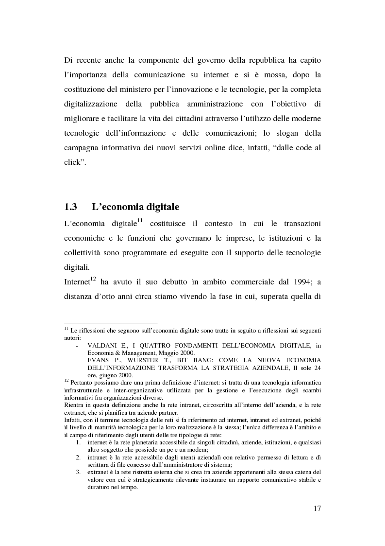 Anteprima della tesi: Internet e la comunicazione aziendale, Pagina 11