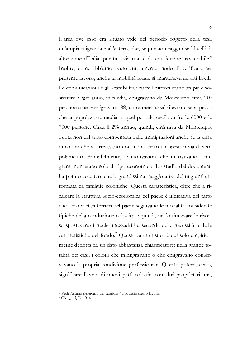 Anteprima della tesi: Strutture economiche e mobilità in un comune toscano: Montelupo fra otto e novecento, Pagina 4