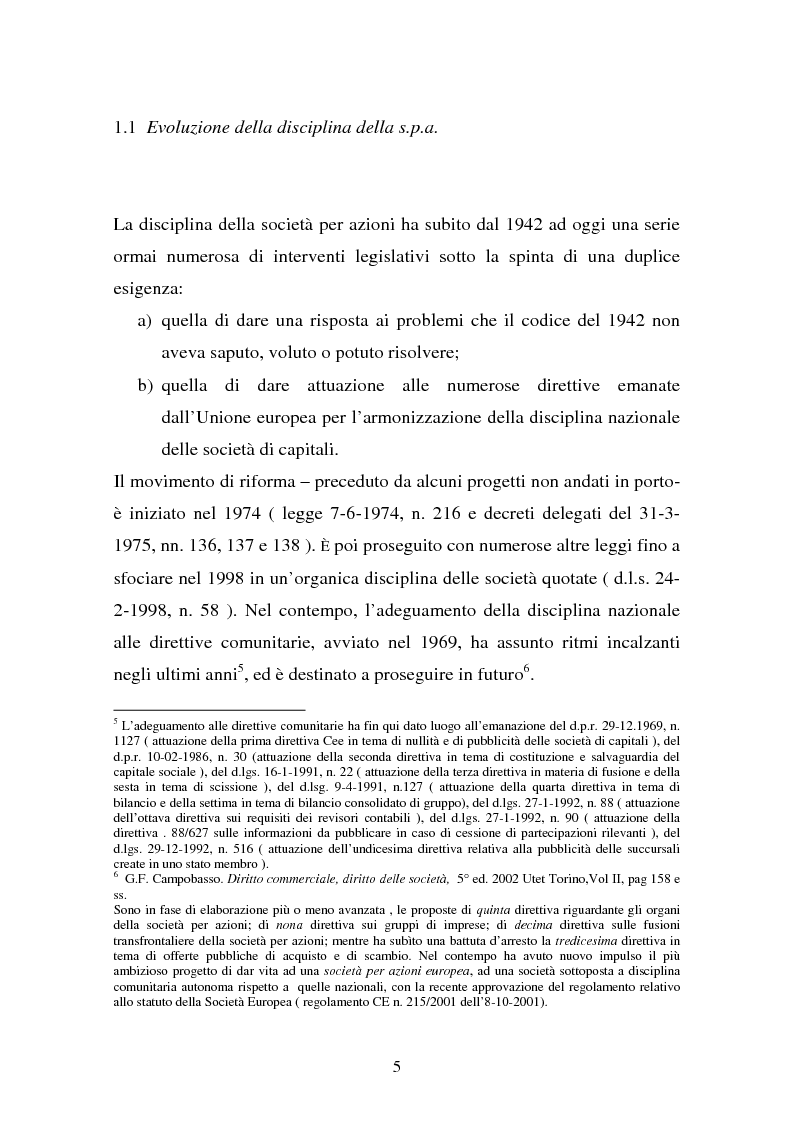 Anteprima della tesi: Il controllo giudiziario sulla costituzione delle società per azioni, Pagina 5