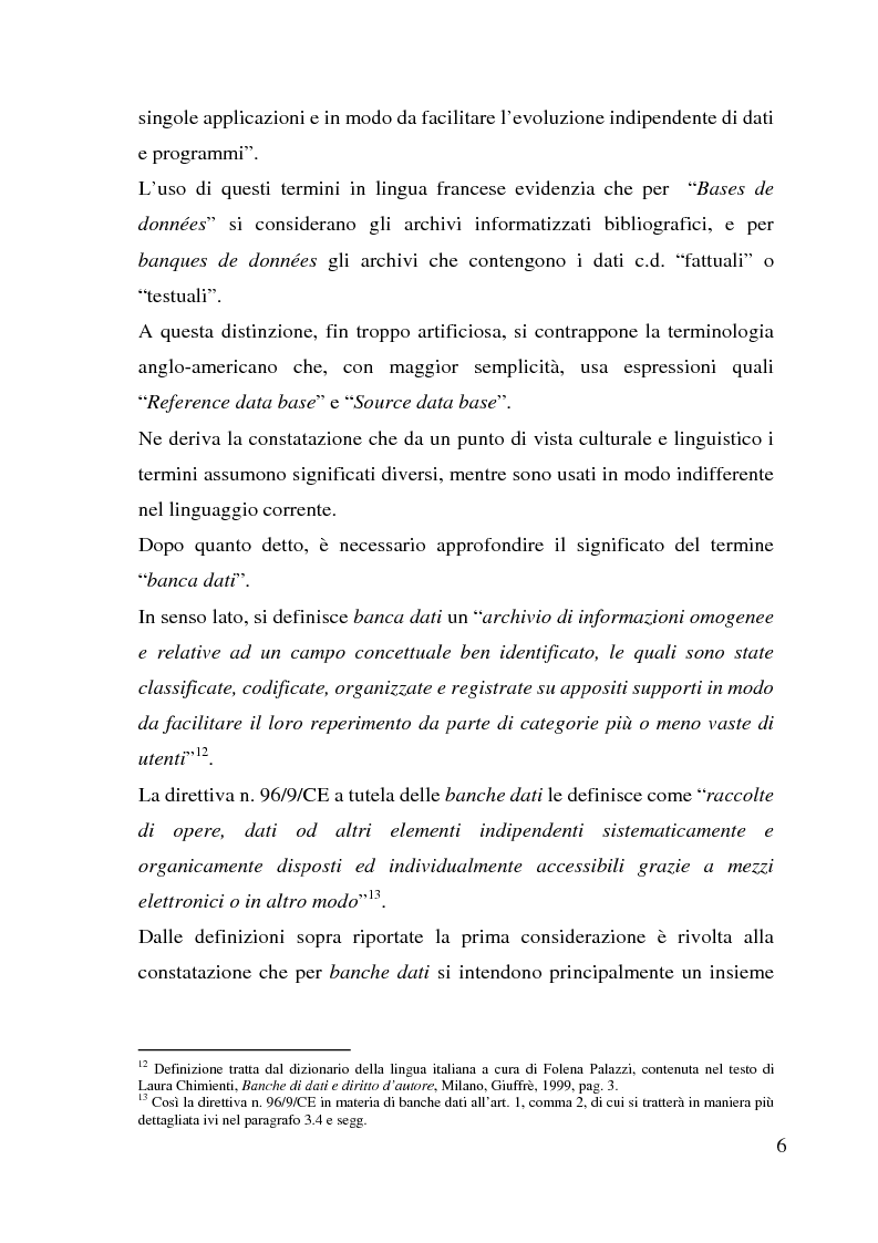 Anteprima della tesi: La tutela giuridica delle banche dati, Pagina 5