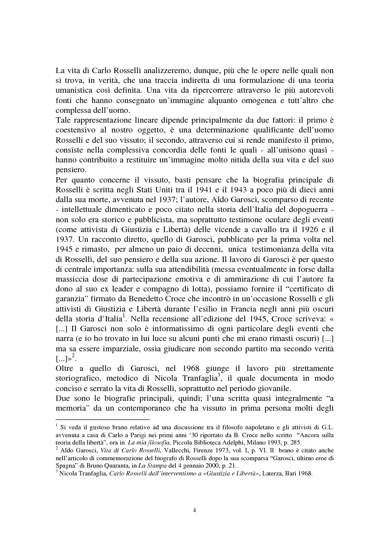Anteprima della tesi: Il volontarismo di Carlo Rosselli. Una teoria umanistica per la riflessione politica., Pagina 2