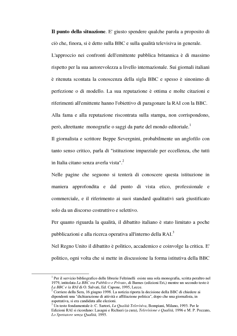 Anteprima della tesi: La British Broadcasting Corporation e la qualità televisiva, Pagina 3