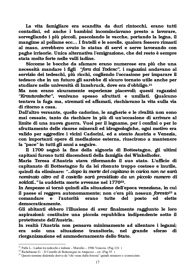 Anteprima della tesi: Comunità ladina di Cortina: popolo d'Europa tra appartenenza giuridica e aspirazioni culturali, Pagina 14
