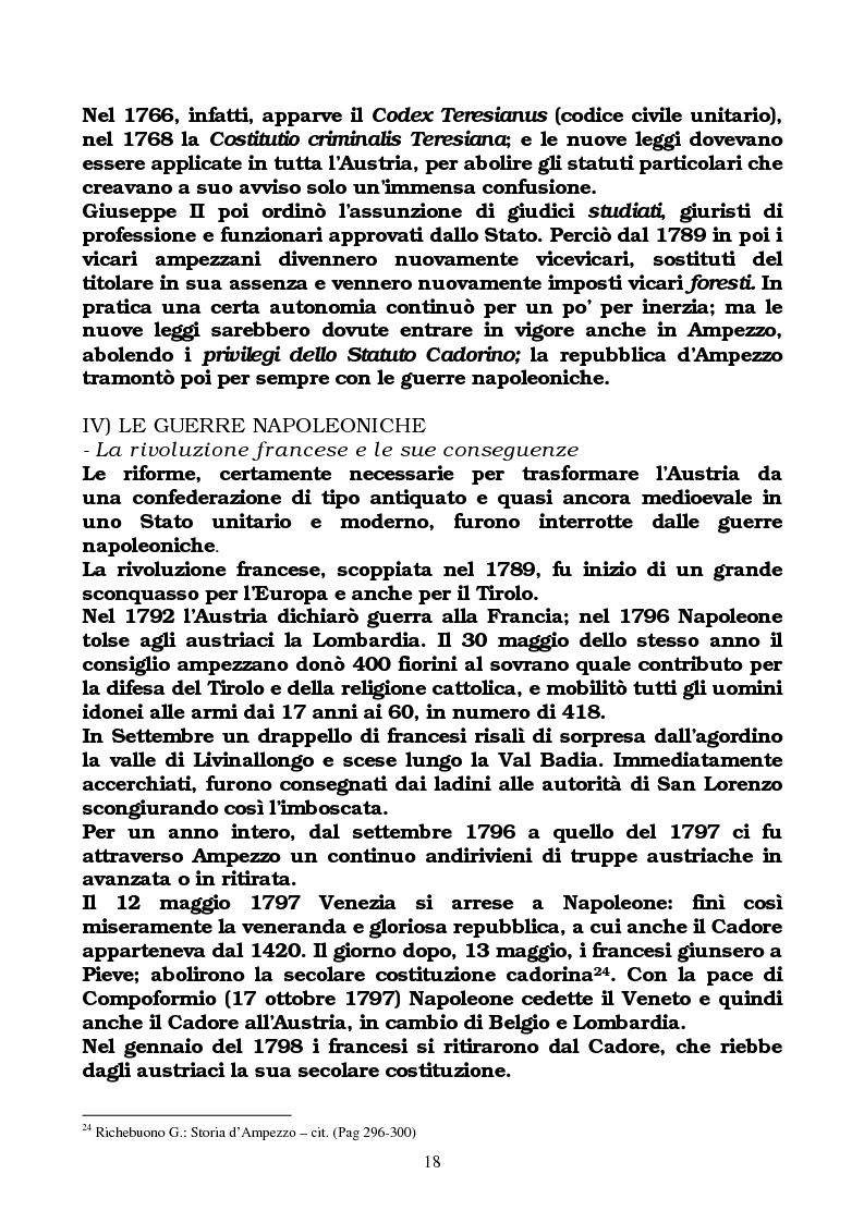 Anteprima della tesi: Comunità ladina di Cortina: popolo d'Europa tra appartenenza giuridica e aspirazioni culturali, Pagina 15