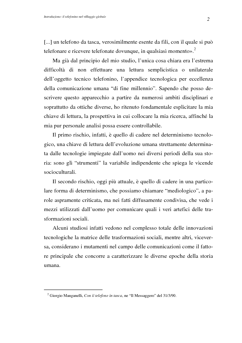 Anteprima della tesi: A spasso col mondo. Le telecomunicazioni mobili nella società dell'informazione globale. Il caso TIM., Pagina 2