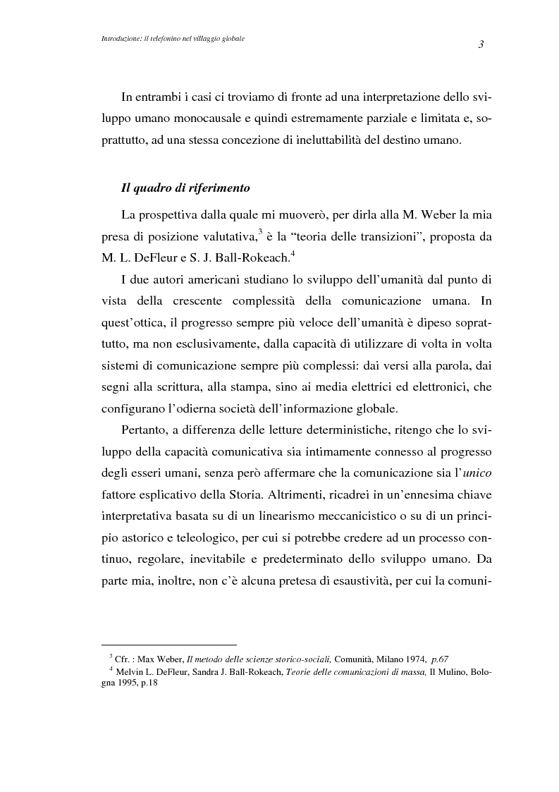 Anteprima della tesi: A spasso col mondo. Le telecomunicazioni mobili nella società dell'informazione globale. Il caso TIM., Pagina 3