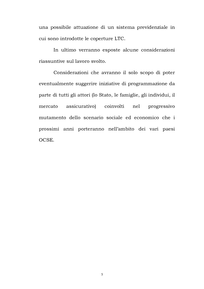 Anteprima della tesi: Le LTC: aspetti tecnico-attuariali. Possibili scenari economici in Italia, Pagina 5