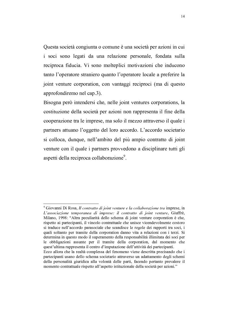 Anteprima della tesi: La costituzione di joint ventures miste con i paesi PECO, Pagina 10