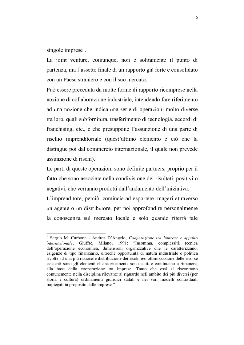 Anteprima della tesi: La costituzione di joint ventures miste con i paesi PECO, Pagina 2