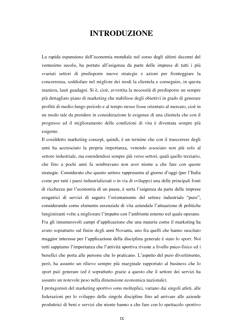 Anteprima della tesi: Il marketing delle società sportive italiane: fattori critici e prospettive concrete di sviluppo seguendo l'esempio della realtà americana - Il caso dei Pittsburgh Penguins e dell'Hellas Verona F.C., Pagina 2