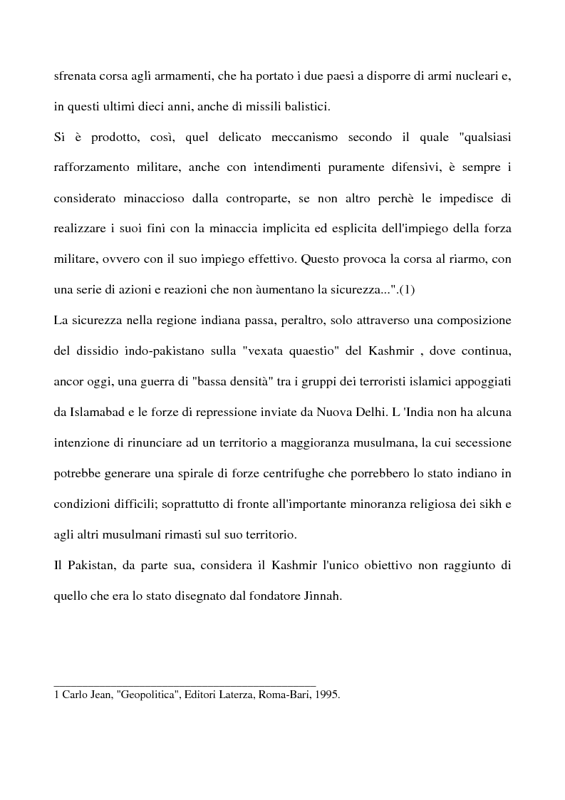 Anteprima della tesi: Il ruolo geostrategico del Pakistan tra subcontinente indiano e centro Asia, Pagina 2