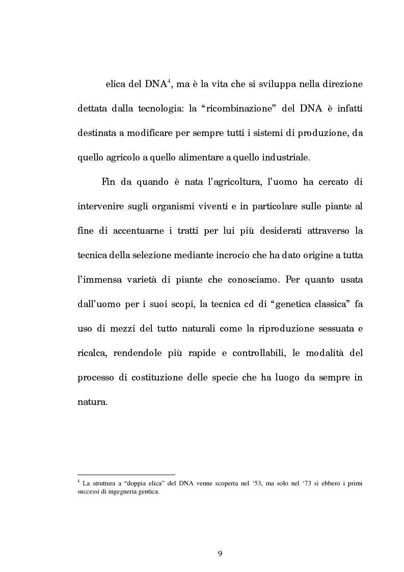 Anteprima della tesi: Le privative in campo vegetale biotecnologico, Pagina 7