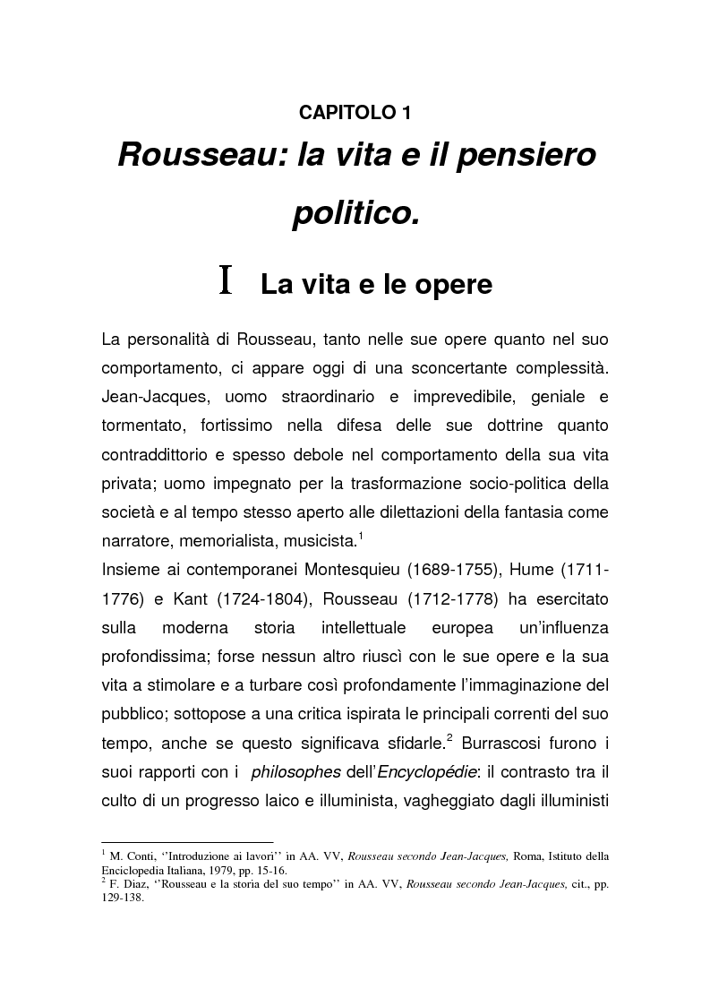 Anteprima della tesi: Jean-Jacques Rousseau teorico e precursore dei diritti popolari nelle istituzioni svizzere, Pagina 10