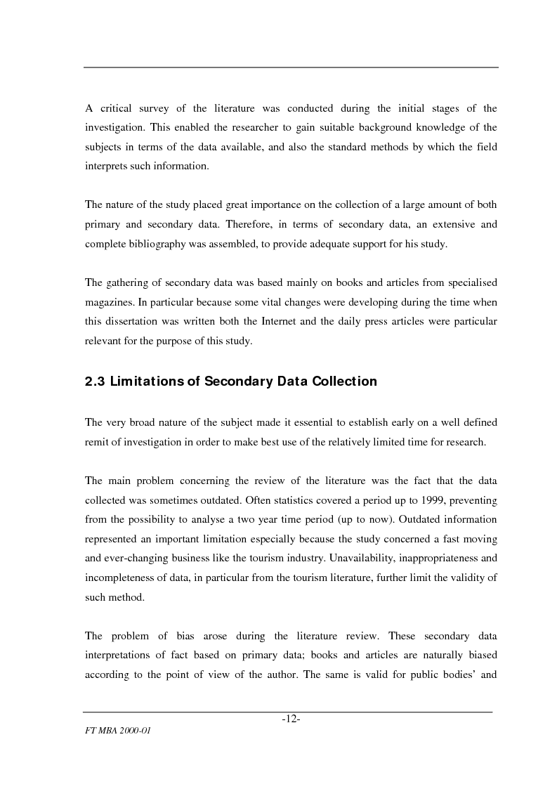 Anteprima della tesi: Environmental uncertainty: a case study of the European Tourism Industry, Pagina 12