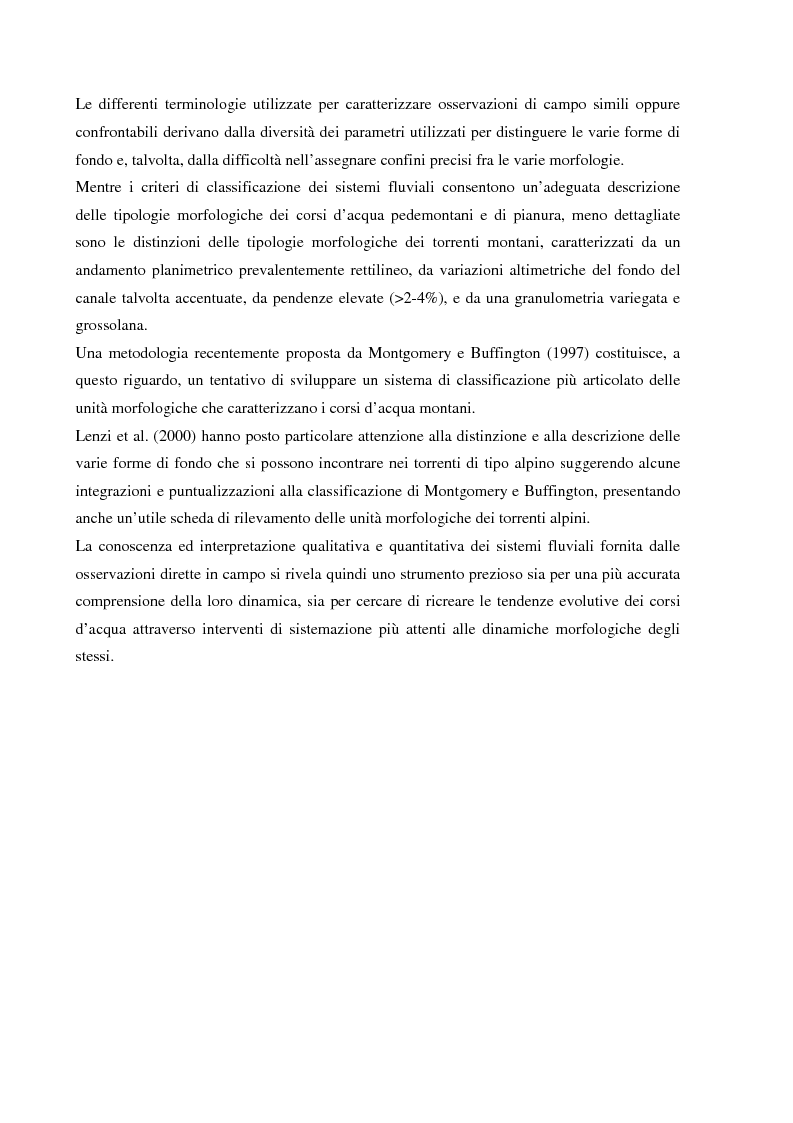 Anteprima della tesi: Analisi sperimentale sull'influenza dell'erosione localizzata nella dinamica dei torrenti montani, Pagina 5