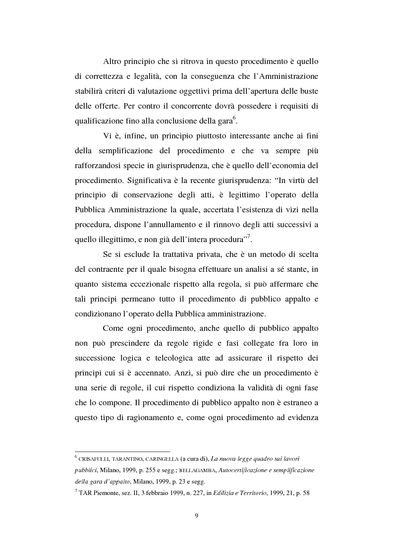 Anteprima della tesi: La semplificazione del procedimento di pubblico appalto, Pagina 4