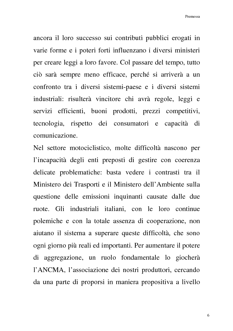 Anteprima della tesi: La commercializzazione delle moto in Italia e gli effetti della rottamazione sui C/F, Pagina 2