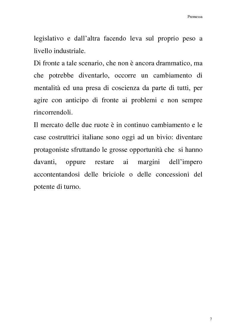 Anteprima della tesi: La commercializzazione delle moto in Italia e gli effetti della rottamazione sui C/F, Pagina 3