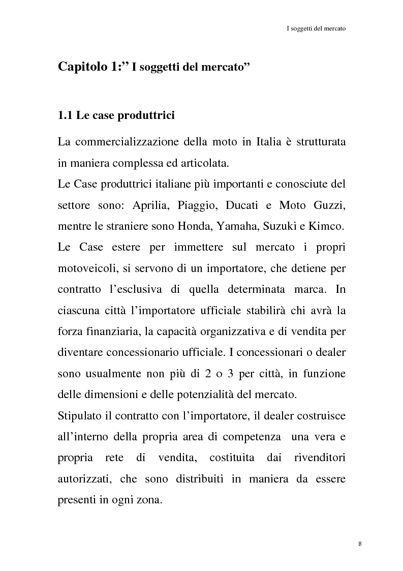 Anteprima della tesi: La commercializzazione delle moto in Italia e gli effetti della rottamazione sui C/F, Pagina 4