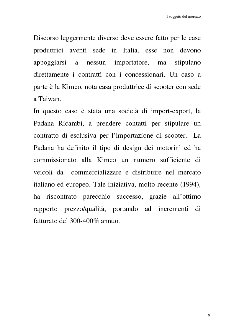 Anteprima della tesi: La commercializzazione delle moto in Italia e gli effetti della rottamazione sui C/F, Pagina 5