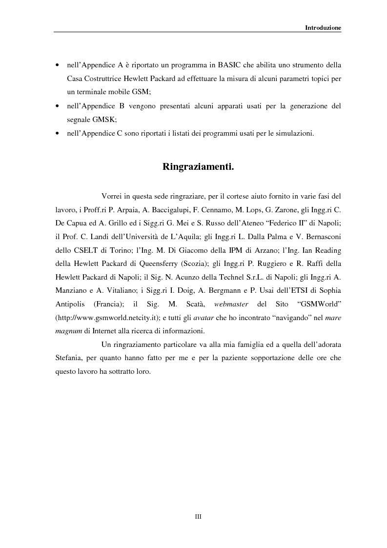 Anteprima della tesi: Misure a radiofrequenza per la verifica di conformità di terminali mobili GSM: aspetti normativi e nuove proposte, Pagina 3