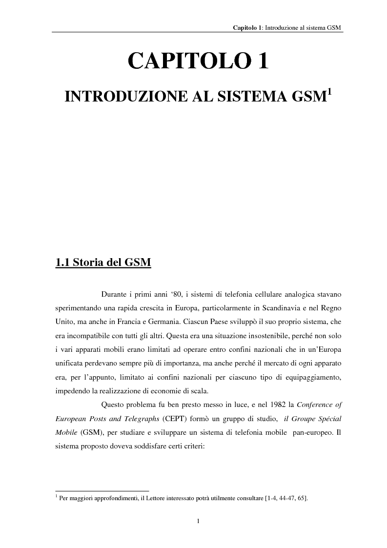 Anteprima della tesi: Misure a radiofrequenza per la verifica di conformità di terminali mobili GSM: aspetti normativi e nuove proposte, Pagina 4