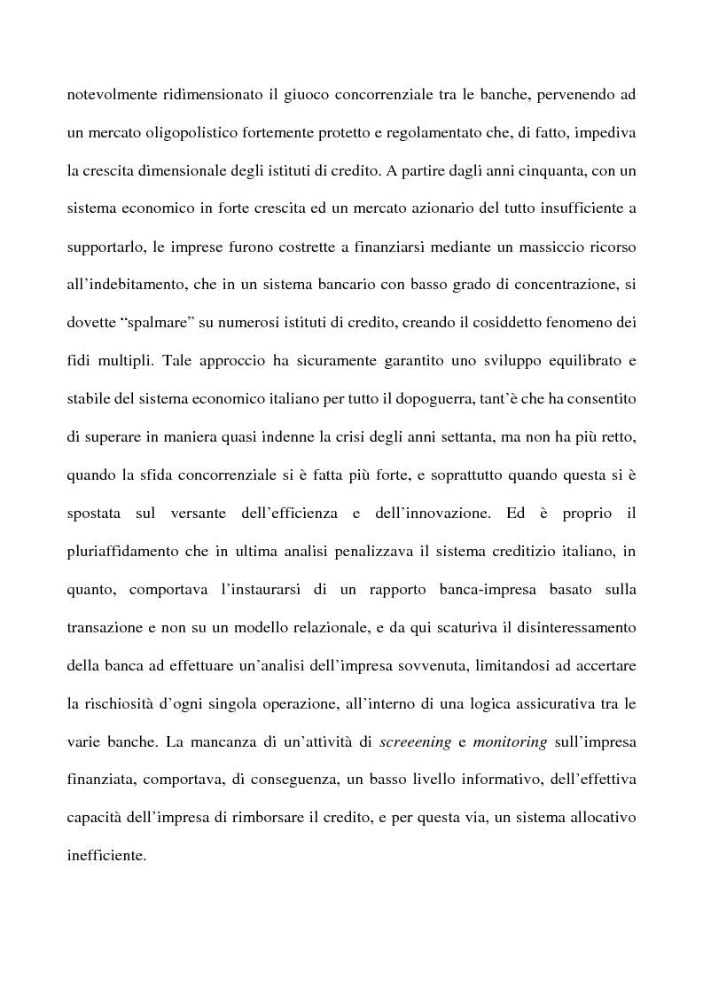 Anteprima della tesi: Il nuovo rapporto banca impresa: grandi fidi e legame partecipativo, Pagina 2