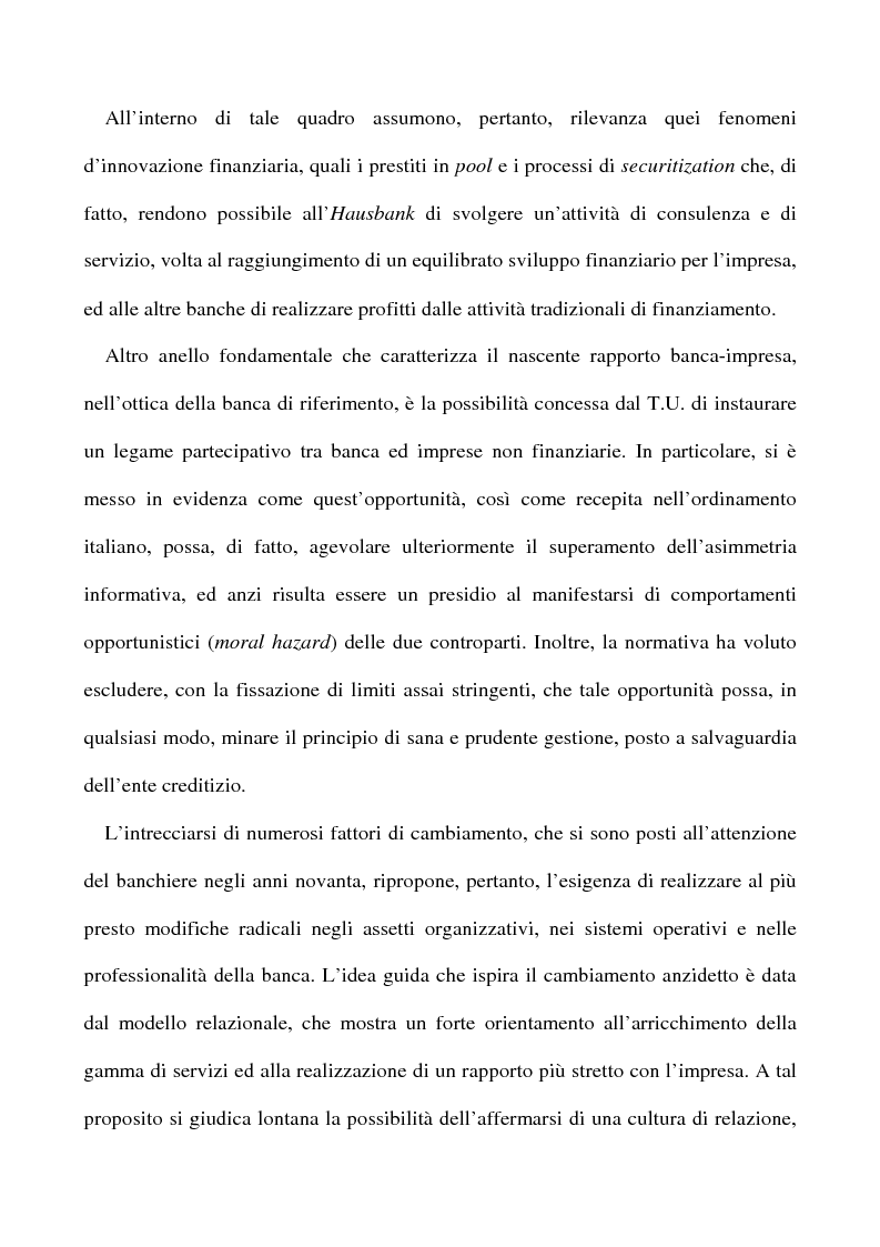 Anteprima della tesi: Il nuovo rapporto banca impresa: grandi fidi e legame partecipativo, Pagina 4