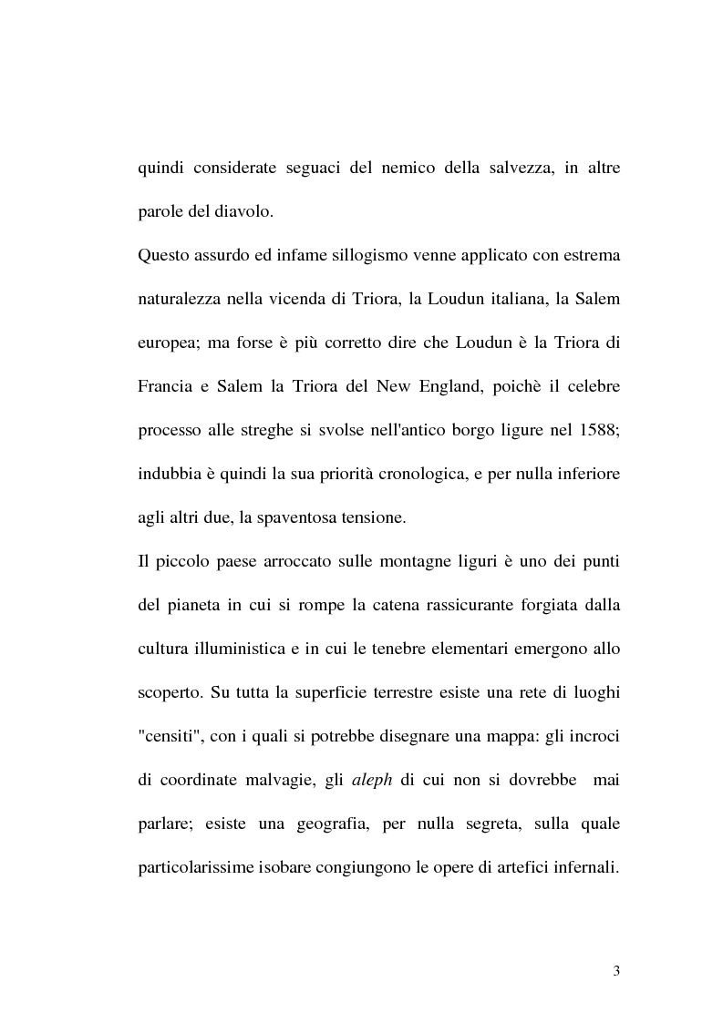 Anteprima della tesi: Triora, la città del male: streghe diavoli inquisitori nel Ponente Ligure rinascimentale, Pagina 3