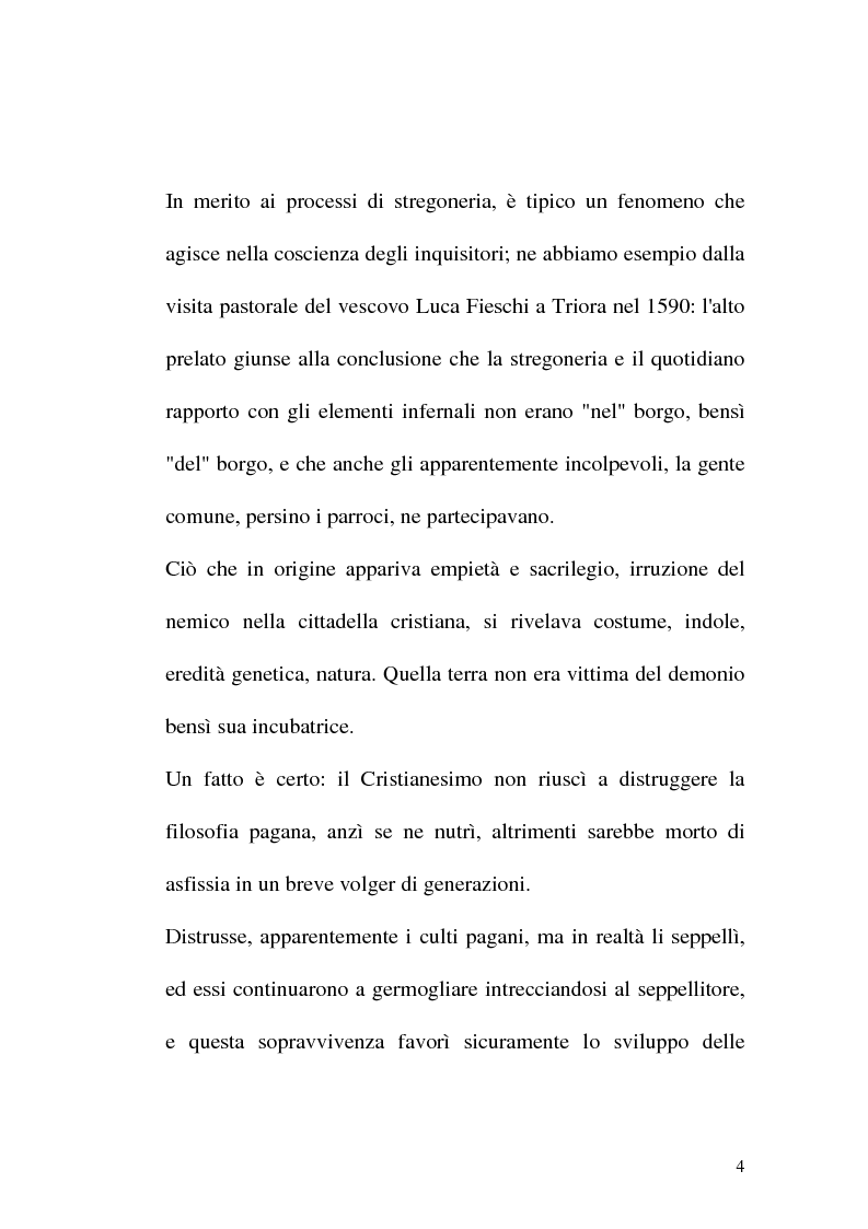 Anteprima della tesi: Triora, la città del male: streghe diavoli inquisitori nel Ponente Ligure rinascimentale, Pagina 4