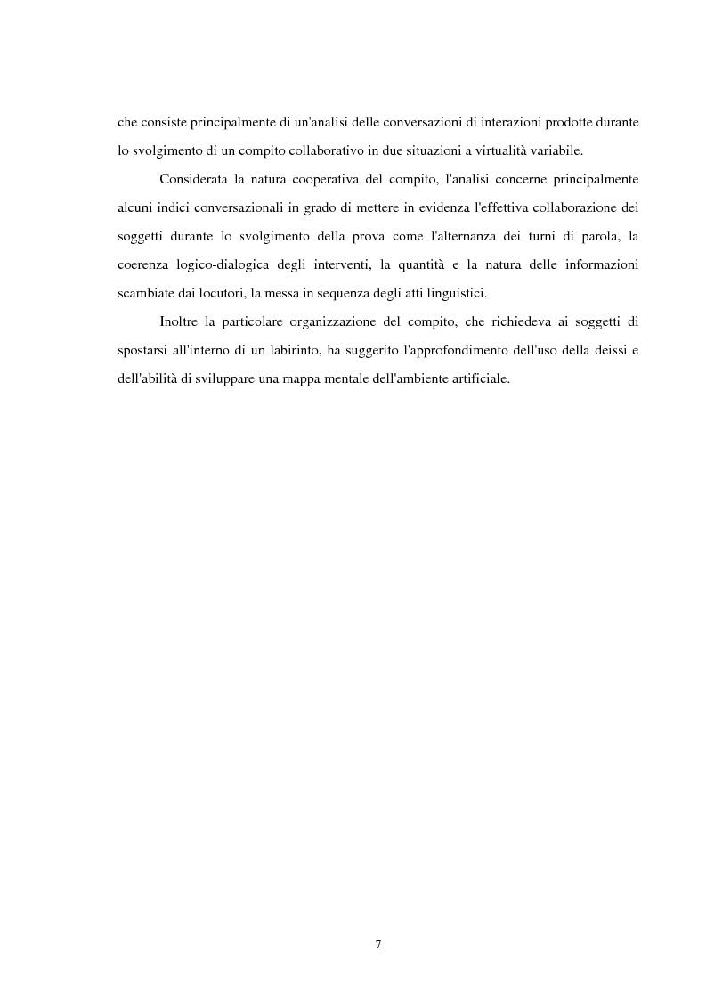 Anteprima della tesi: Analisi delle conversazioni di interazione in ambienti virtuali, Pagina 3