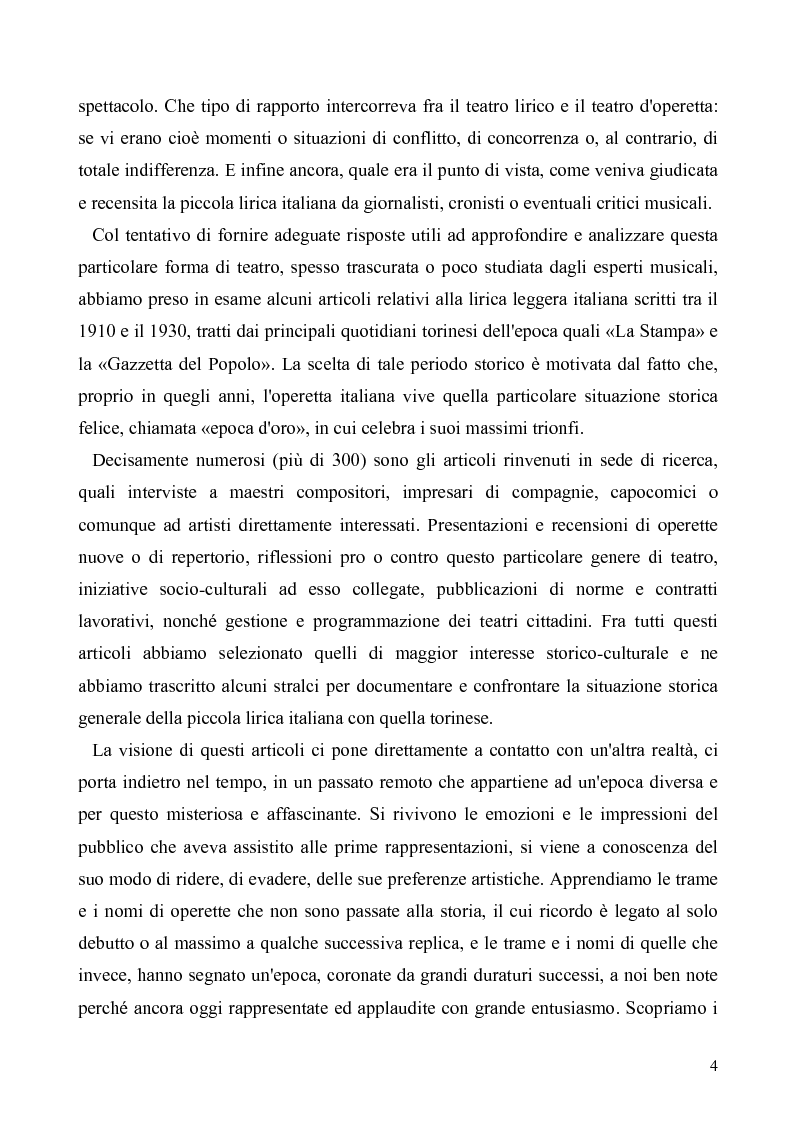 Anteprima della tesi: Torino: la stampa racconta l'operetta, Pagina 2