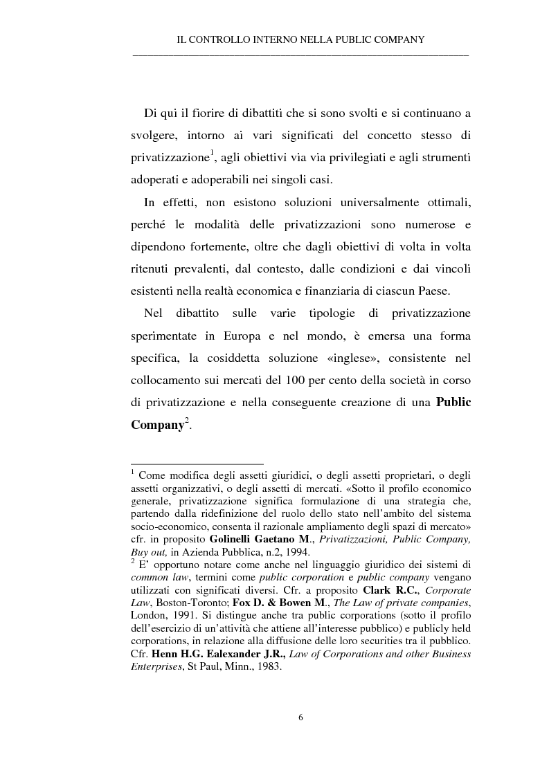 Anteprima della tesi: Il controllo interno nella public company, Pagina 2