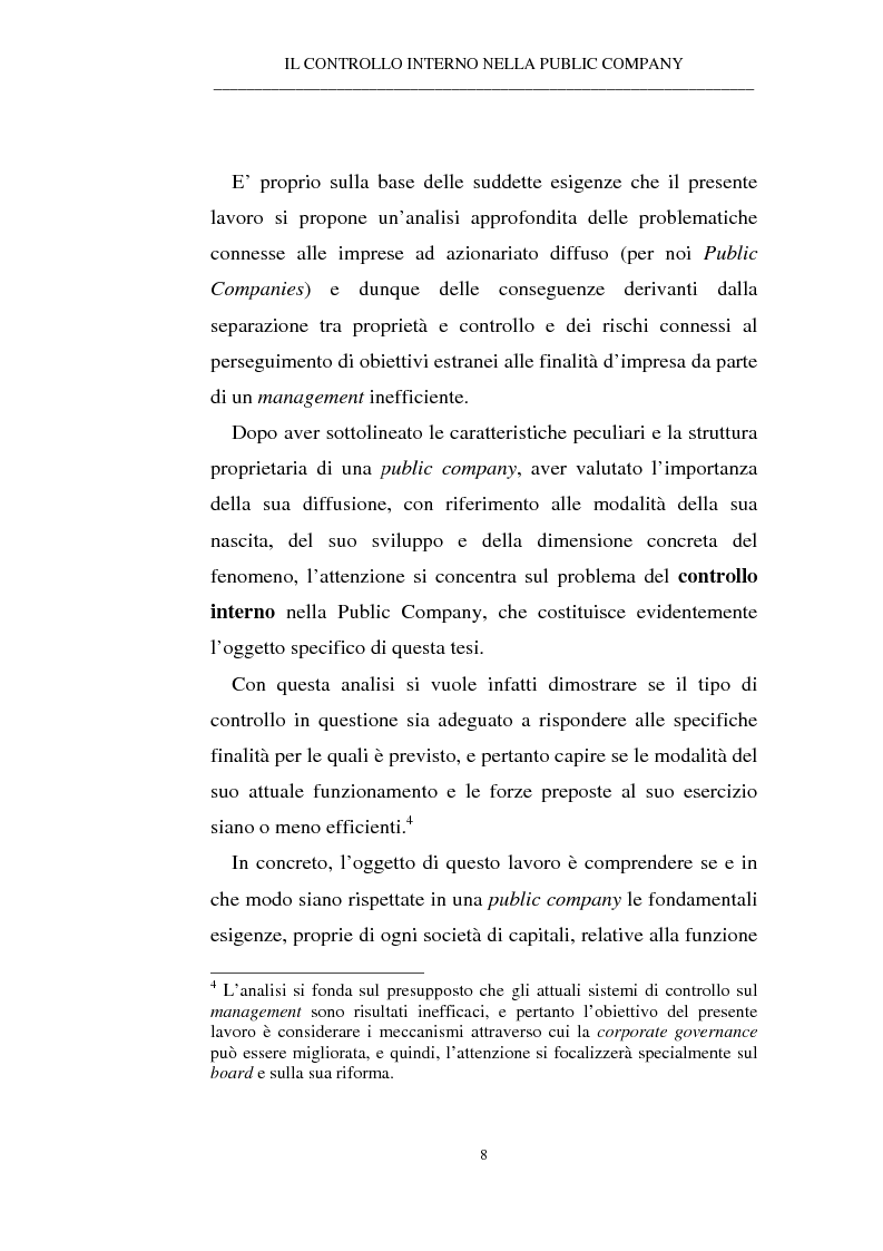 Anteprima della tesi: Il controllo interno nella public company, Pagina 4
