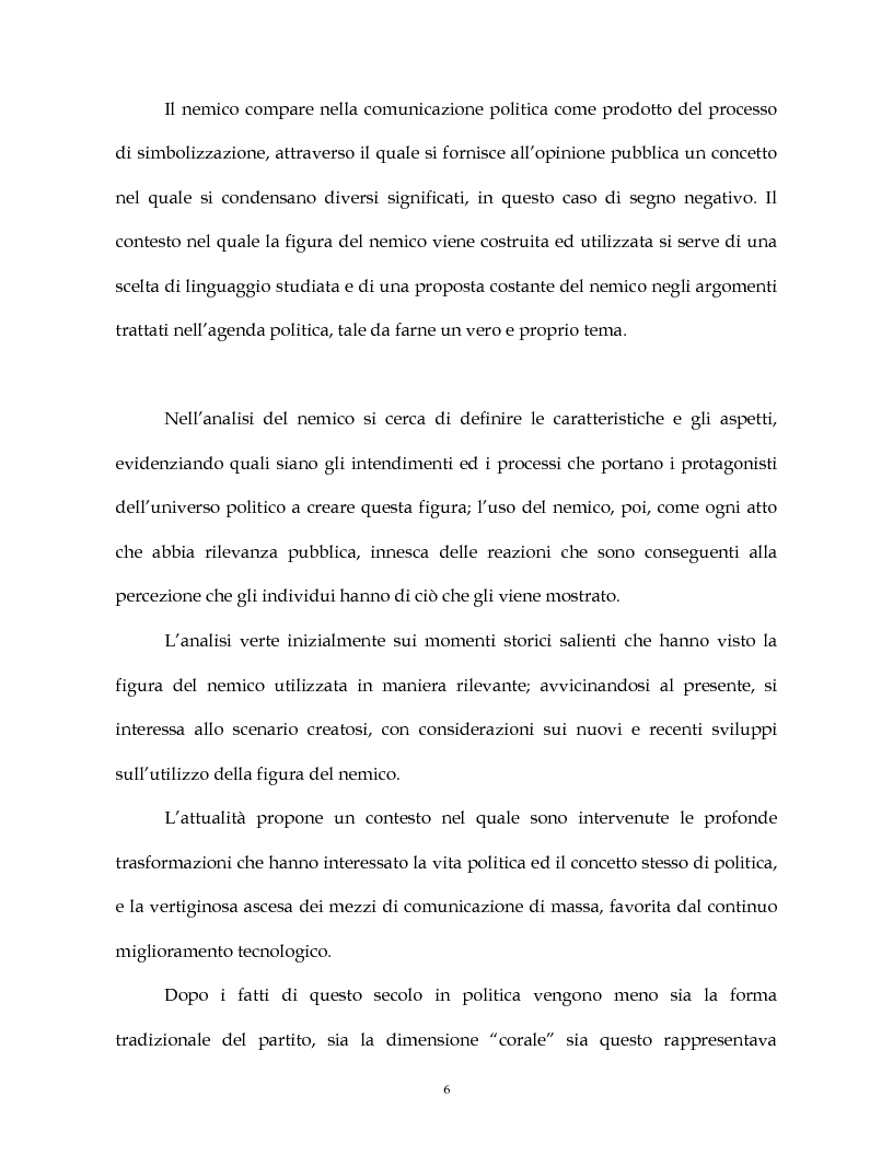 Anteprima della tesi: La costruzione simbolica del nemico nella comunicazione politica, Pagina 3