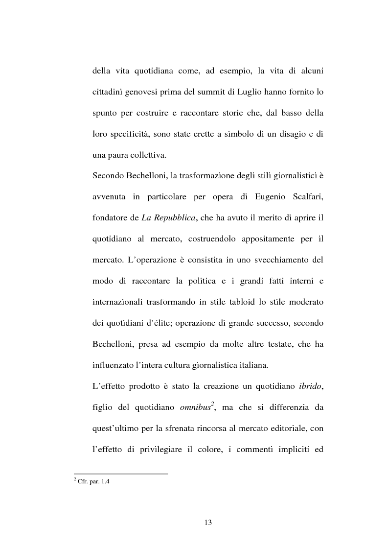 Anteprima della tesi: L'attesa mediatica: il G8 di Genova nella stampa italiana, Pagina 10