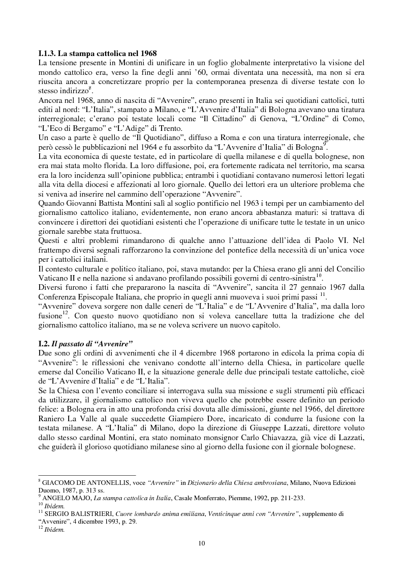 Anteprima della tesi: Una voce fuori dal coro: Avvenire, il quotidiano dei cattolici italiani, Pagina 3